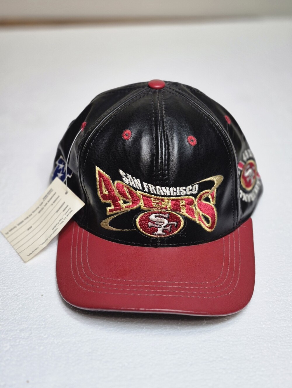 VTG 90s SF 49ers Pro Elite Leather Hat NWT USA